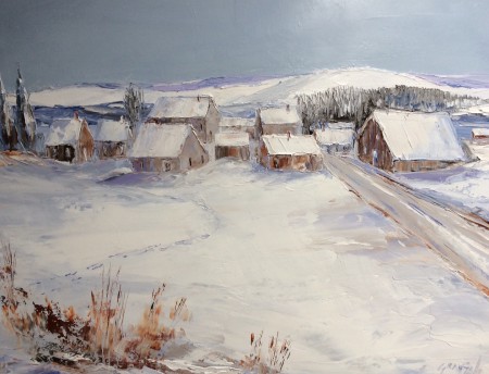 Hameau sous la neige  - 15F